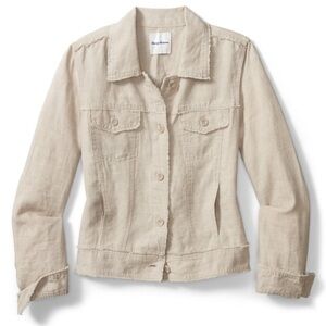 Tommy Bahama Two Plams Linen Raw-Edge Jacket